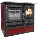 Guča GULIVER SMART L sporák na tuhá paliva 10,5 kW, levý, červená – Sleviste.cz