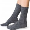 Dospělé vlněné ponožky Alpaka šedý melír