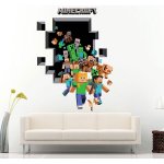 Živá Zeď Samolepka Minecraft díra 85 x 60 cm – Zboží Mobilmania