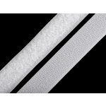 Suchý zip háček + plyš šíře 25 mm, střední, 1 bílá – Hledejceny.cz