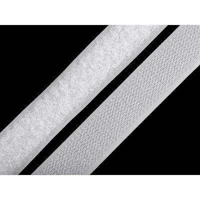 Suchý zip háček + plyš šíře 25 mm, střední, 1 bílá – Hledejceny.cz