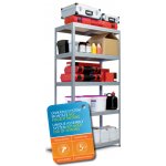 Kovona Regál Futur 1800 x 900 x 450 mm 5 polic černý – Hledejceny.cz