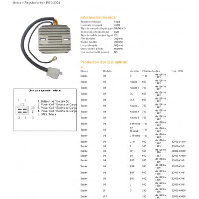 DZE regulátor napětí SUZUKI GS 450E/S 84-88; GS 500 84-85; GS 550 83-87; GS 1100E/ES/G 82-87; GSX 1100E/Z/D 82- (ESR090,ESR100) (32800-34210) (ESR090) – Hledejceny.cz