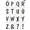 Kreslící šablona EFCO Plastová šablona A4 abeceda Ö-Z