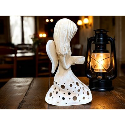 Keramikaportal.EU|Anděl keramický,klečící s miskou| Výška 32cm|Bílá patina|Na čajovou svíčku| – Zboží Dáma Keramikaportal.EU|Anděl keramický,klečící s miskou| Výška 32cm|Bílá patina|Na čajovou svíčku| – Zboží Dáma