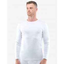 Gina 78003 pánské pyžamové triko dl.rukáv bílé