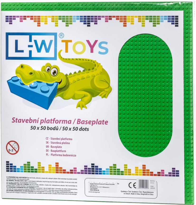 L-W Toys Velká podložka na stavění 50x50 zelená