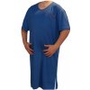 Pánské pyžamo noční košile krátký rukáv s rozparkem modrá