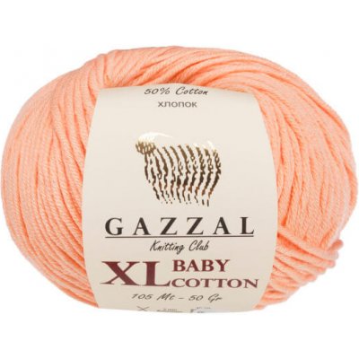Příze Baby Cotton XL Gazzal 3412 světlá lososová Výrobce – Zboží Mobilmania