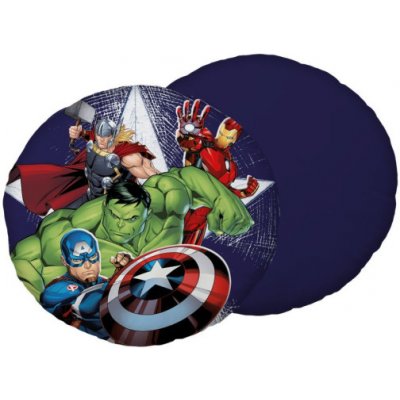 Jerry Fabrics Mikroplyš polštářek Avengers Heroes Polyester průměr 40 cm – Zboží Mobilmania