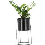 Esschert Design Držák na květináč WINDOW DRESSING PLANTER na podstavci černá 31 x 48 cm – Zboží Mobilmania