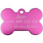 Šperky4U Hliníková psí známka kost PZ003 DP – Zboží Dáma