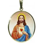 Aljančič Nejsvětější Srdce Krista největší medailonek modrý 399H