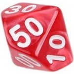TLAMA games Hrací kostka d% perleťová Barva: červená – Zboží Živě