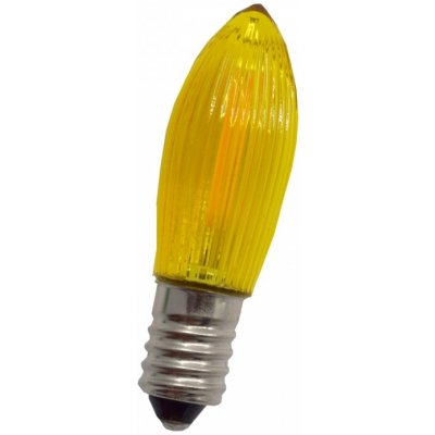 ElektroSkalka Žárovka LED Filament 14V až 55V/0,3W E-10 svíčka žlutá 1ks – Hledejceny.cz