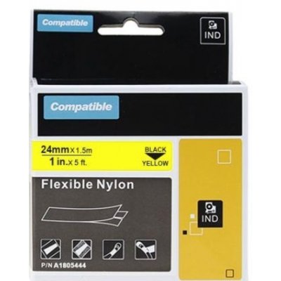 Dymo 1805444 24mm x 1,5m černý tisk/žlutý podklad - kompatibilní – Zboží Mobilmania