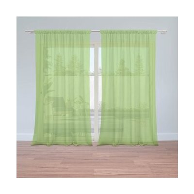 Sablio Záclony Jablečná zelená: 2ks 150x250cm – Hledejceny.cz