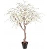 Květina Luxusní umělý kvetoucí strom TŘEŠEŇ bílá, 280cm