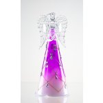 DT GLASS Anděl malovaný s miskou pro čajovou svíčku růžová – Zboží Mobilmania