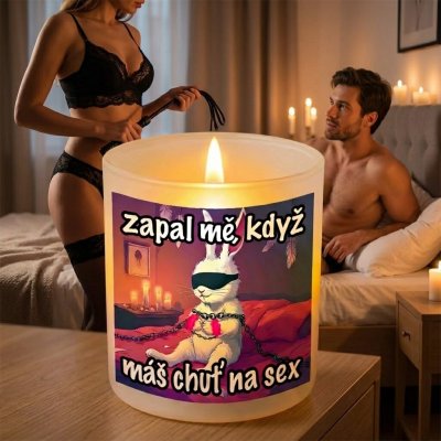 Ahome CZ Originální skleněný svícen Zapal mě když máš chuť na sex – Hledejceny.cz