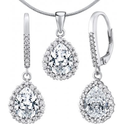 SILVEGO stříbrný set šperků Amira náušnice a přívěsek LPS0914E – Zboží Mobilmania