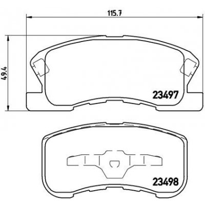 BREMBO Sada brzdových destiček, kotoučová brzda P 16 008