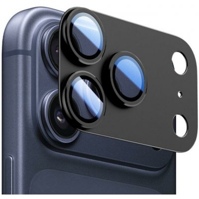 ENKAY 124246 Kalebol Alu sklo pro fotoaparát Apple iPhone 17 Pro Max Black – Zboží Živě