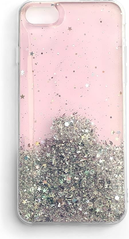 Pouzdro Wozinsky Star Glitter Xiaomi Redmi Note 10S/Redmi Note 10 - Růžové