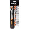 Gola sady NEO tools sada hlavic s ráčnou 1/2" 12ks + prodloužení 10-030