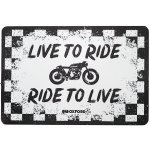 OXFORD plechová cedule RIDE bílá/černá, rozměr 30 x 20 cm – Zboží Dáma