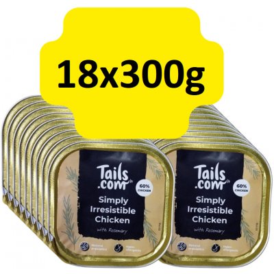 Tails.com Simply Irresistible Chicken with Rosemary Hypoallergenic 18 x 300 g