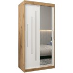DobreSny York2 se zrcadlem zrcadlem 100 x 200 cm dub artisan / bílá – Sleviste.cz