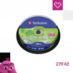 Verbatim CD-RW 700MB 12x, SERL, spindle, 10ks (43480) – Zboží Živě