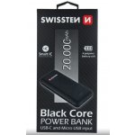 Swissten BLACK CORE SLIM POWER BANK 20000 mAh – Zboží Živě