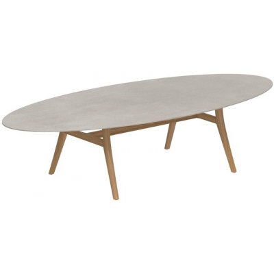 Royal Botania Jídelní stůl Zidiz, oválný 320x140x75 cm, rám teak, deska keramika černá – Hledejceny.cz
