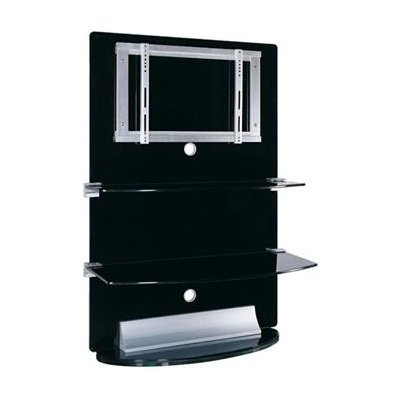 PRIME Falcon Black Glass Wall Plasma Stand GDST/FI2000BS