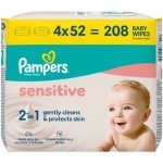 Pampers Sensitive Baby Dětské Čisticí Ubrousky 208 ks – Hledejceny.cz