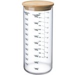 Simax Zásobník se stupnicí a dřevěným víčkem 1,4 l – Zboží Mobilmania