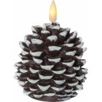 Star trading LED-Wachskerze Flamme Kotte Farbe: braun Tannenzapfenform,ca. 10,5x8 cm,batteriebetrieben Timer,S – Hledejceny.cz