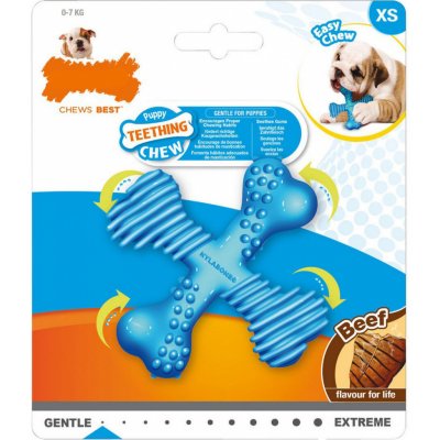 Nylabone Puppy Teething X Bone Beef S – Zbozi.Blesk.cz