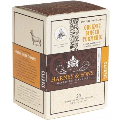 Harney & Sons čaj Zázvor a kurkuma 20 x hedvábný pyramidový sáček
