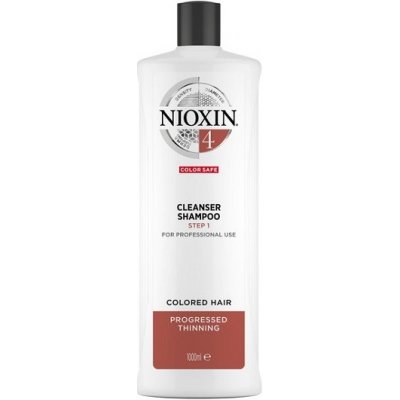 NIOXIN System 4 Čistiaci šampón na silne červené farbené vlasy 1000 ml – Sleviste.cz