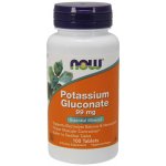 NOW Potassium Gluconate draslík jako glukonát draselný 99 mg x 100 tablet – Hledejceny.cz