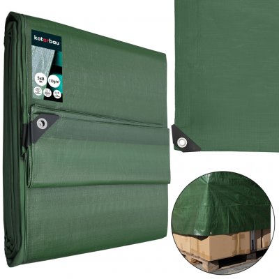 Den Braven krycí plachta 5 x 6 m zelená 120 g/m² PROFI B932FOL – Sleviste.cz