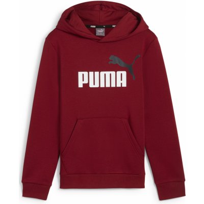 Puma Ess+ 2 Col Big Logo Hoodie FL B 58698713 Bordó – Zboží Dáma