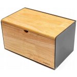 Chlebník s prkénkem Konighoffer černý dřevěný – Zboží Mobilmania