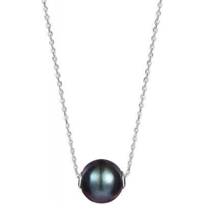 JwL Luxury Pearls Dámský náhrdelník s pravou černou tahitskou perlou JL0582