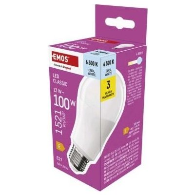 Emos LED žárovka Classic A60 E27 13 W 100 W 1521 lm studená bílá ZQ5E64 – Hledejceny.cz