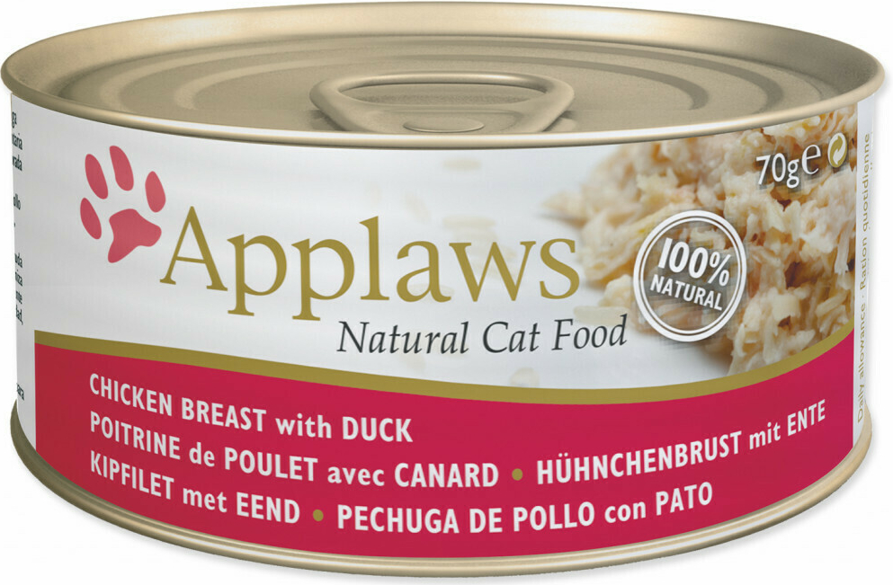 Applaws cat kuřecí prsa & kachna 70 g