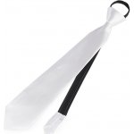 Saténová párty kravata jednobarevná bílá – Zbozi.Blesk.cz